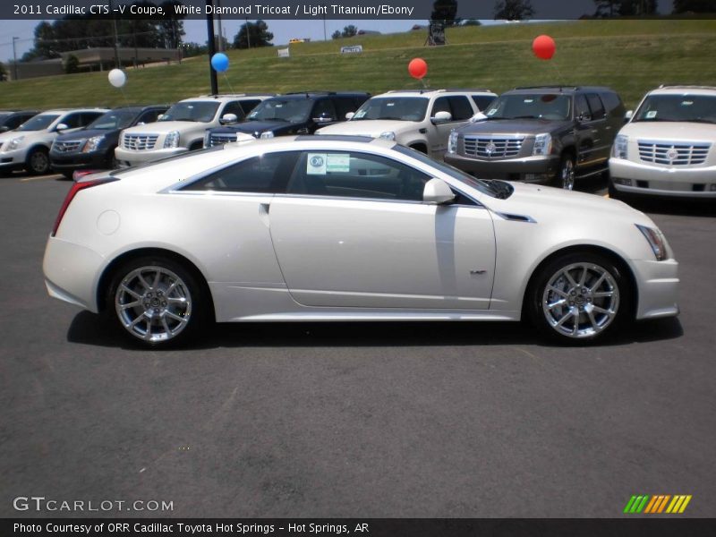 White Diamond Tricoat / Light Titanium/Ebony 2011 Cadillac CTS -V Coupe