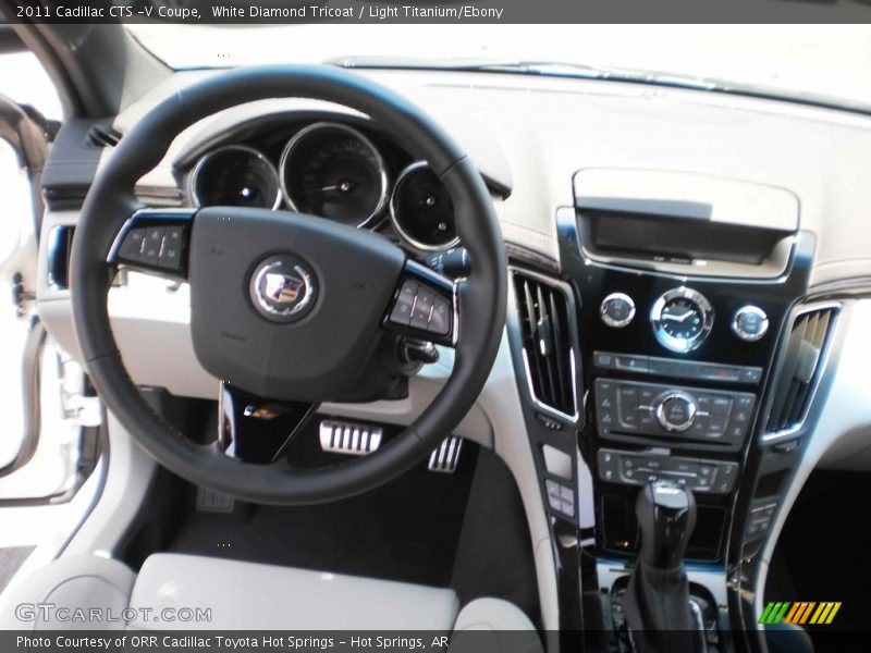 White Diamond Tricoat / Light Titanium/Ebony 2011 Cadillac CTS -V Coupe