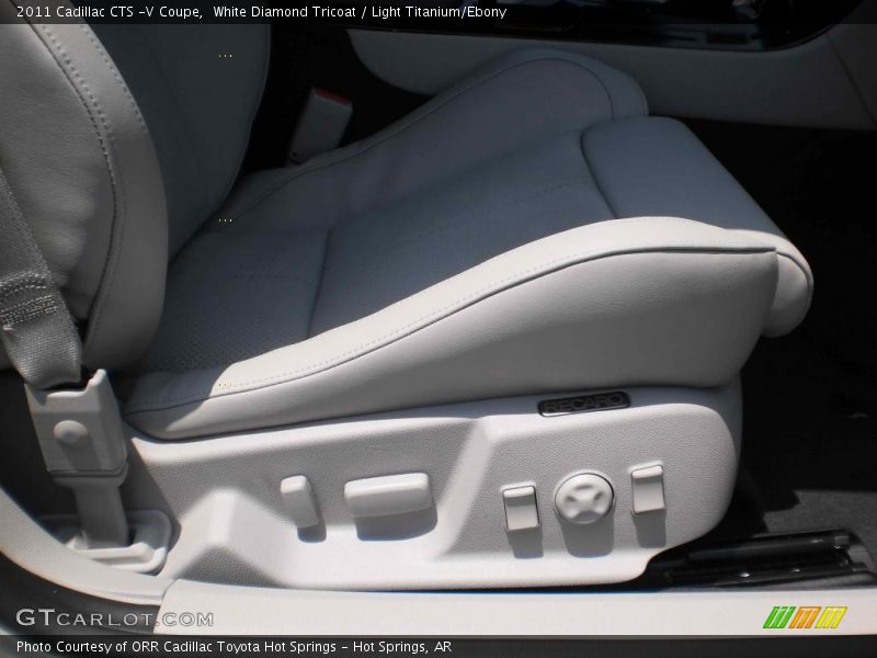 White Diamond Tricoat / Light Titanium/Ebony 2011 Cadillac CTS -V Coupe