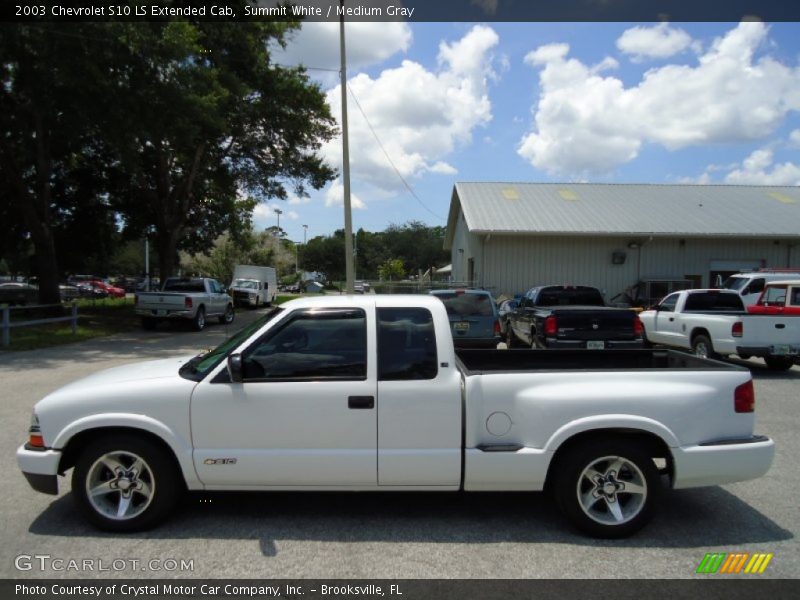 Summit White / Medium Gray 2003 Chevrolet S10 LS Extended Cab