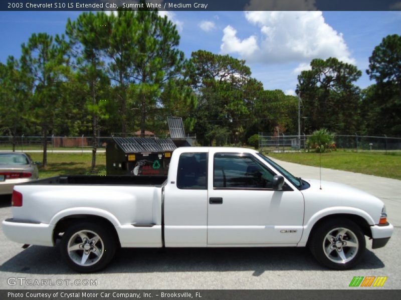 Summit White / Medium Gray 2003 Chevrolet S10 LS Extended Cab