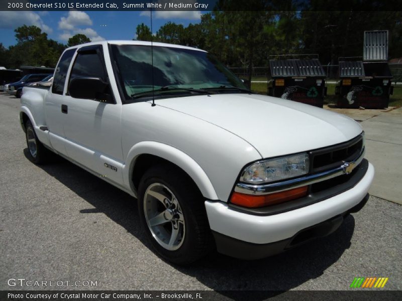 Summit White / Medium Gray 2003 Chevrolet S10 LS Extended Cab