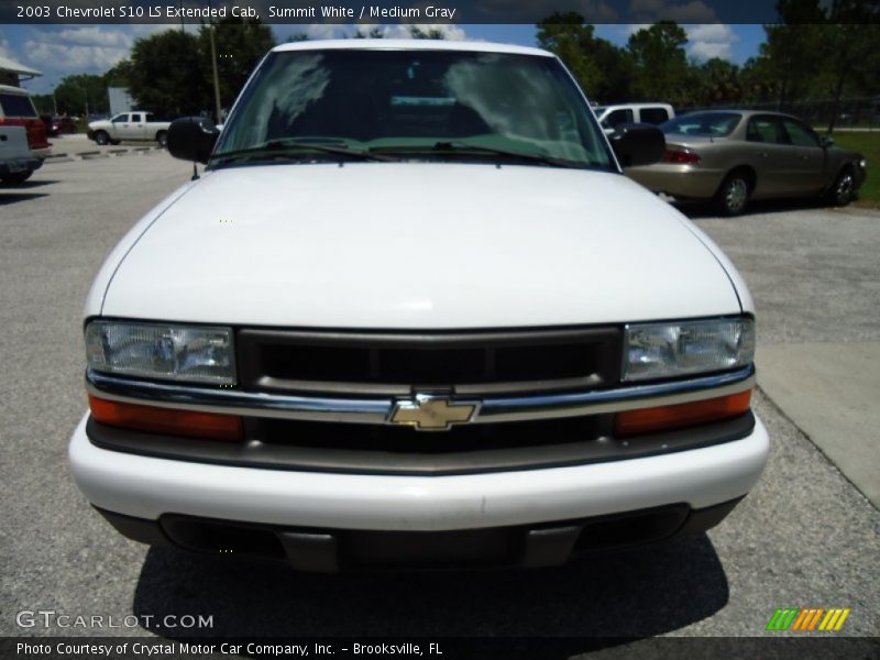 Summit White / Medium Gray 2003 Chevrolet S10 LS Extended Cab