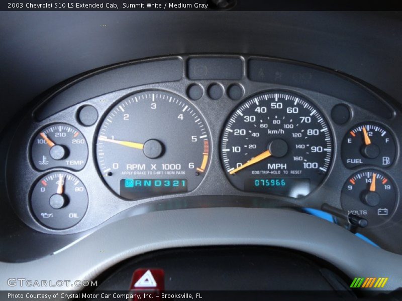  2003 S10 LS Extended Cab LS Extended Cab Gauges
