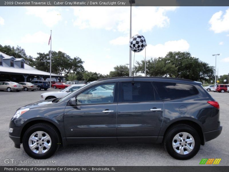 Cyber Gray Metallic / Dark Gray/Light Gray 2009 Chevrolet Traverse LS