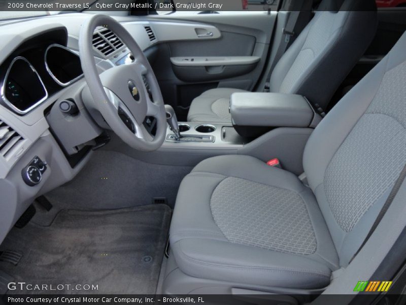 Cyber Gray Metallic / Dark Gray/Light Gray 2009 Chevrolet Traverse LS