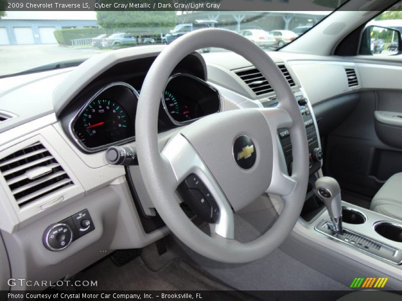 Cyber Gray Metallic / Dark Gray/Light Gray 2009 Chevrolet Traverse LS