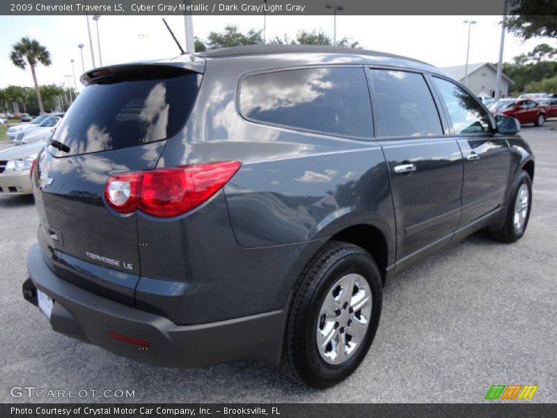Cyber Gray Metallic / Dark Gray/Light Gray 2009 Chevrolet Traverse LS