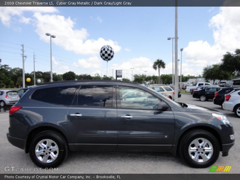 Cyber Gray Metallic / Dark Gray/Light Gray 2009 Chevrolet Traverse LS
