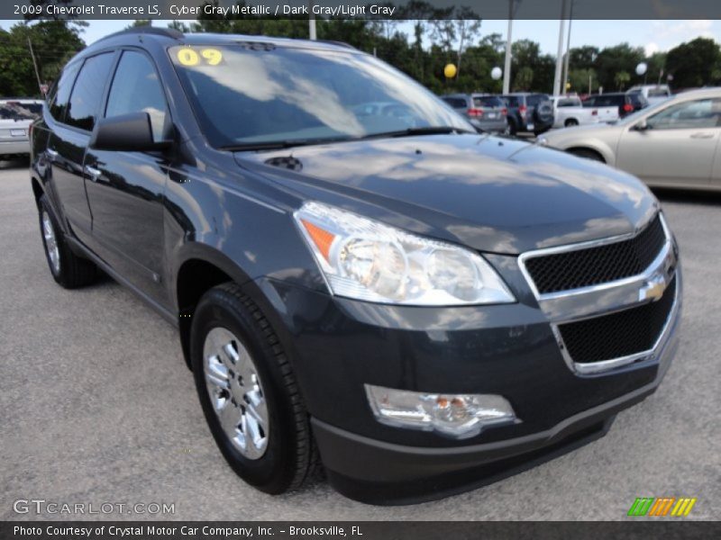 Cyber Gray Metallic / Dark Gray/Light Gray 2009 Chevrolet Traverse LS