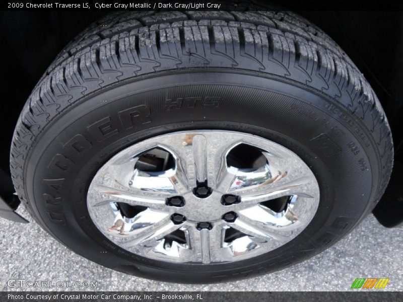 Cyber Gray Metallic / Dark Gray/Light Gray 2009 Chevrolet Traverse LS