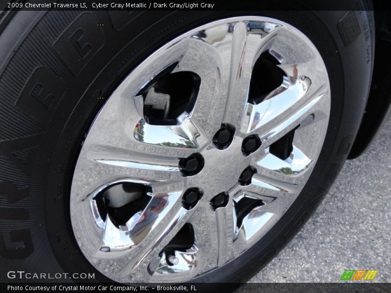 Cyber Gray Metallic / Dark Gray/Light Gray 2009 Chevrolet Traverse LS