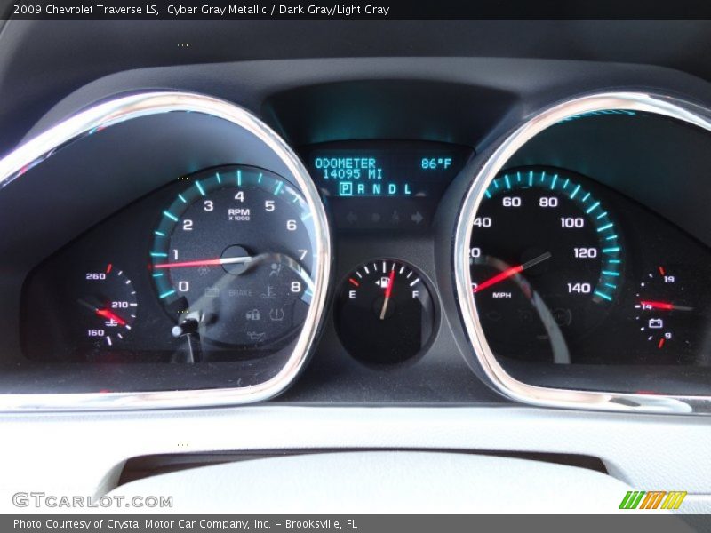 Cyber Gray Metallic / Dark Gray/Light Gray 2009 Chevrolet Traverse LS