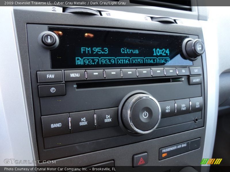 Cyber Gray Metallic / Dark Gray/Light Gray 2009 Chevrolet Traverse LS