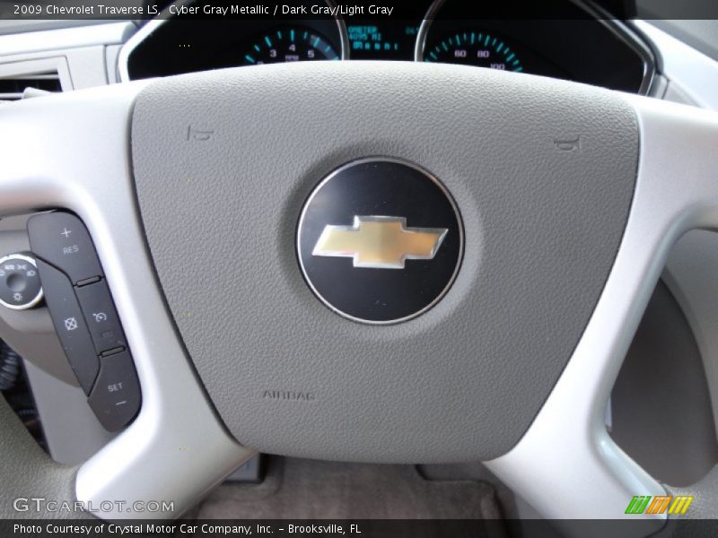Cyber Gray Metallic / Dark Gray/Light Gray 2009 Chevrolet Traverse LS