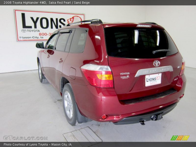 Salsa Red Pearl / Sand Beige 2008 Toyota Highlander 4WD
