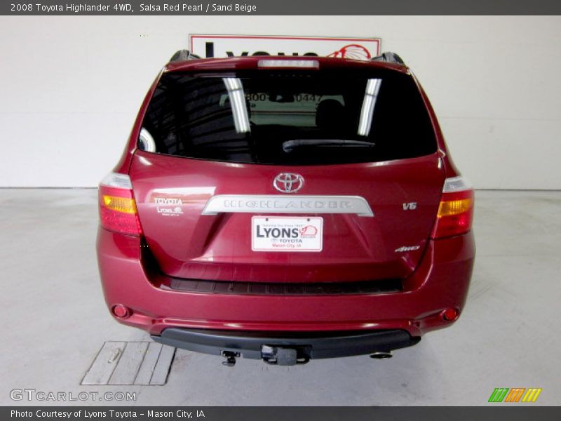 Salsa Red Pearl / Sand Beige 2008 Toyota Highlander 4WD