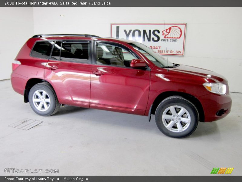 Salsa Red Pearl / Sand Beige 2008 Toyota Highlander 4WD
