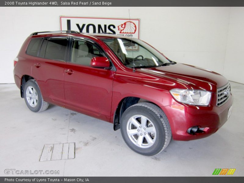 Salsa Red Pearl / Sand Beige 2008 Toyota Highlander 4WD