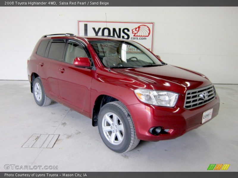 Salsa Red Pearl / Sand Beige 2008 Toyota Highlander 4WD