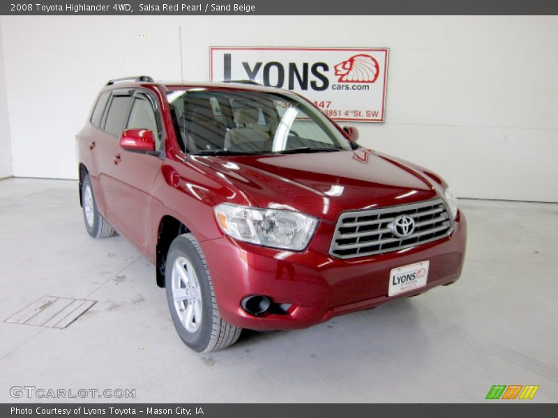 Salsa Red Pearl / Sand Beige 2008 Toyota Highlander 4WD