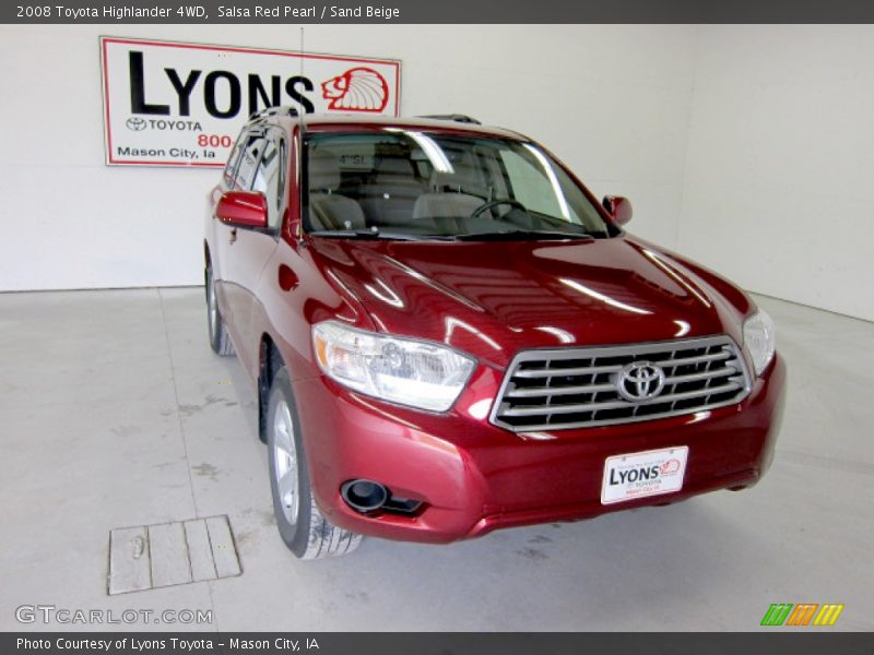 Salsa Red Pearl / Sand Beige 2008 Toyota Highlander 4WD