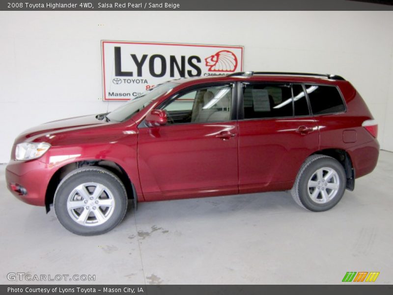 Salsa Red Pearl / Sand Beige 2008 Toyota Highlander 4WD
