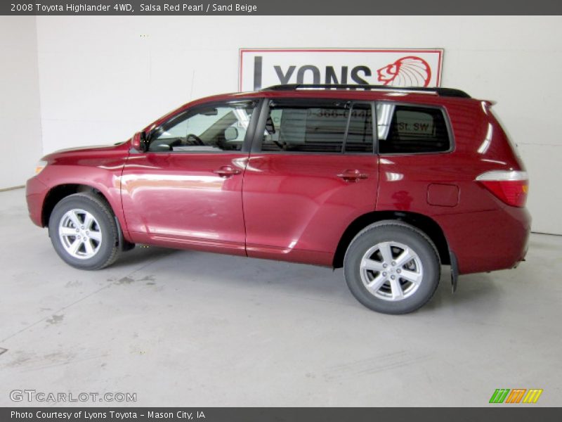 Salsa Red Pearl / Sand Beige 2008 Toyota Highlander 4WD