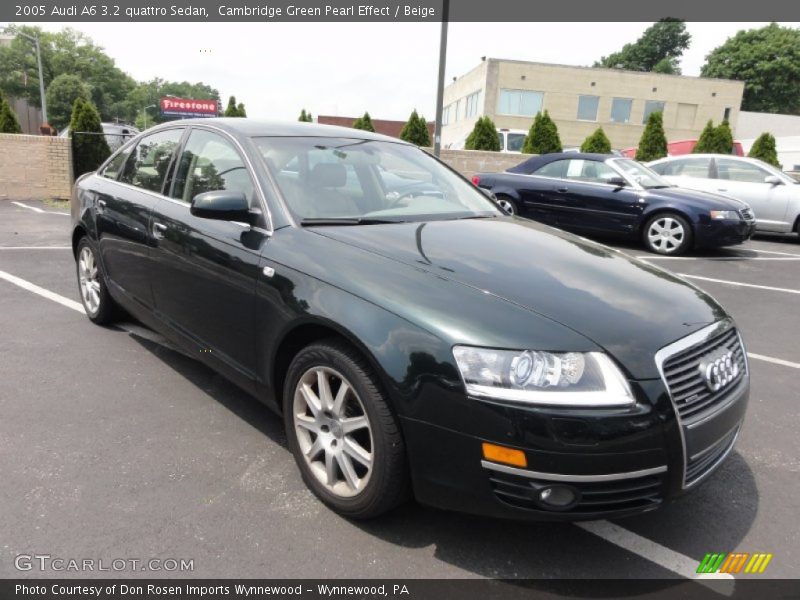 Cambridge Green Pearl Effect / Beige 2005 Audi A6 3.2 quattro Sedan