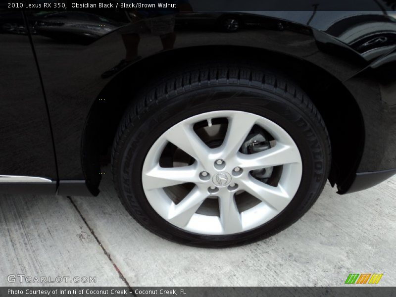 Obsidian Black / Black/Brown Walnut 2010 Lexus RX 350