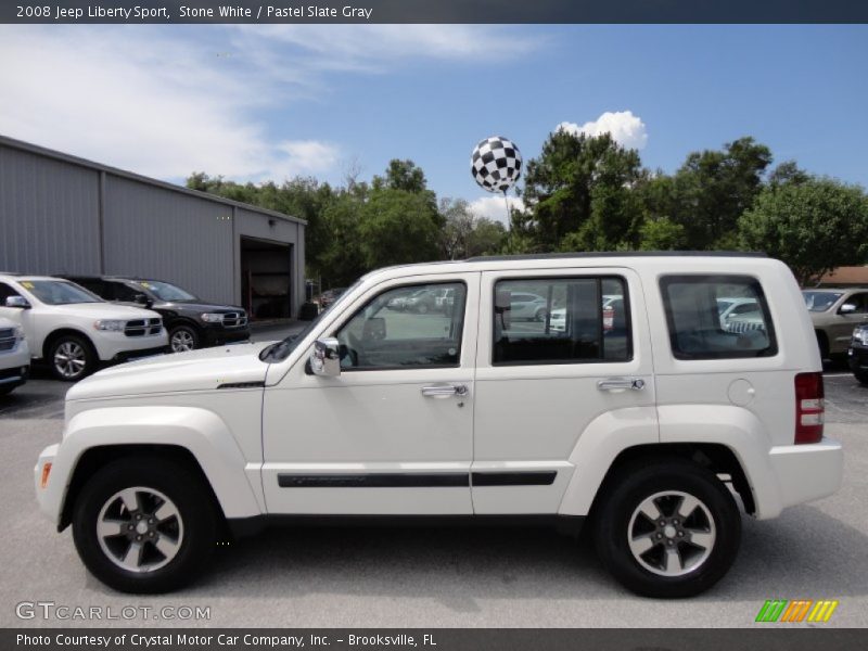Stone White / Pastel Slate Gray 2008 Jeep Liberty Sport
