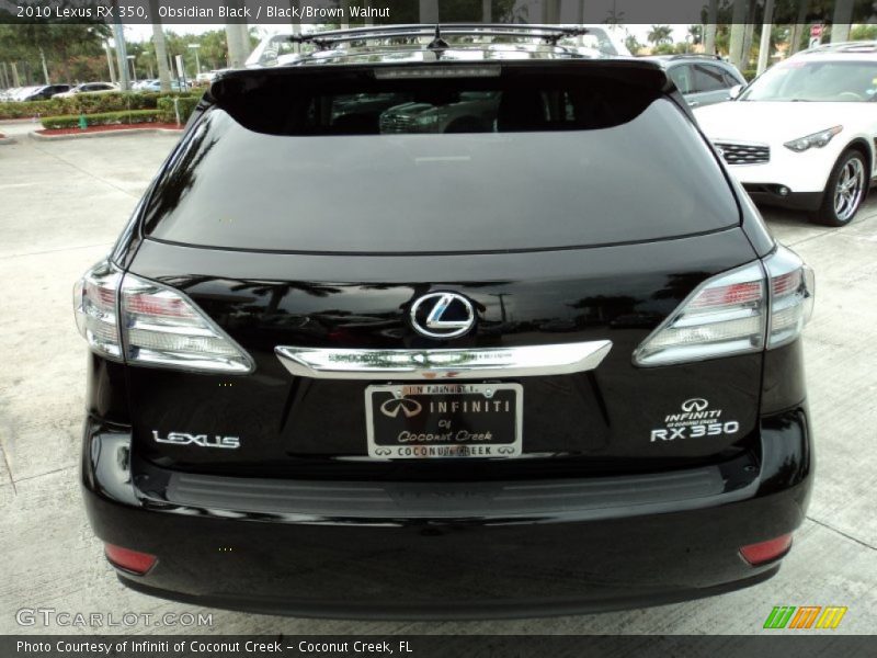 Obsidian Black / Black/Brown Walnut 2010 Lexus RX 350