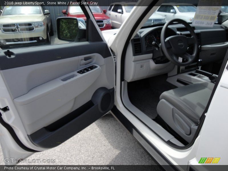 Stone White / Pastel Slate Gray 2008 Jeep Liberty Sport
