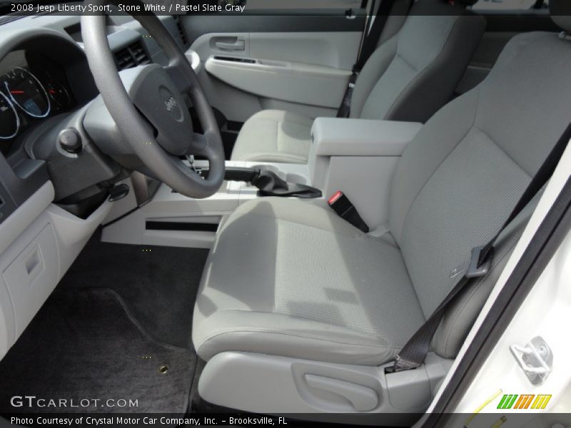 Stone White / Pastel Slate Gray 2008 Jeep Liberty Sport
