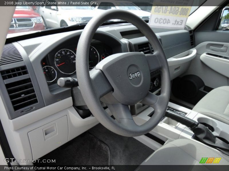 Stone White / Pastel Slate Gray 2008 Jeep Liberty Sport
