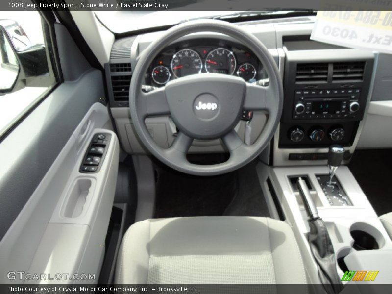 Stone White / Pastel Slate Gray 2008 Jeep Liberty Sport