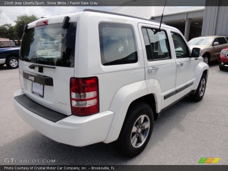 Stone White / Pastel Slate Gray 2008 Jeep Liberty Sport
