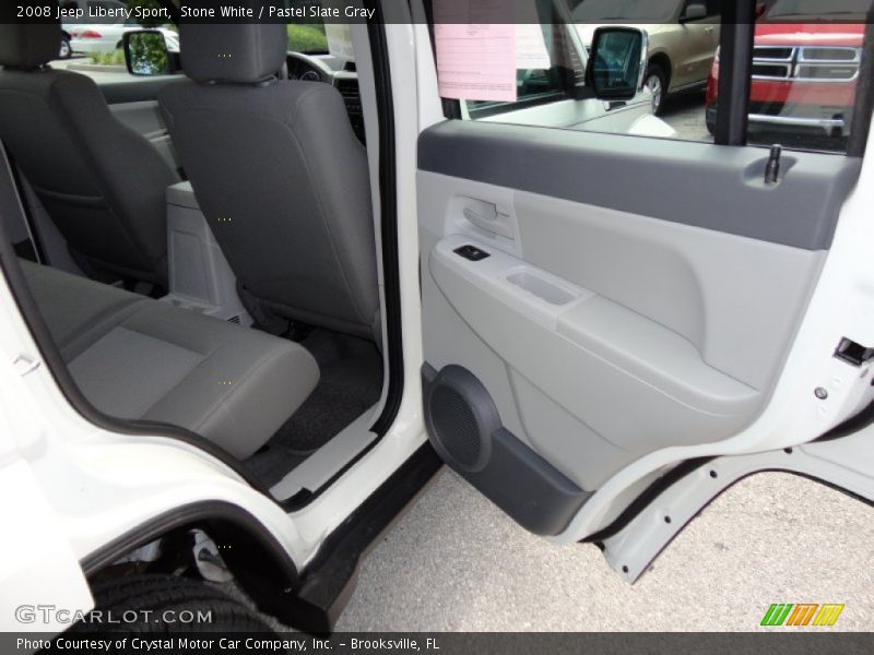 Stone White / Pastel Slate Gray 2008 Jeep Liberty Sport