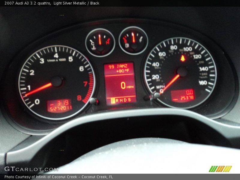 Light Silver Metallic / Black 2007 Audi A3 3.2 quattro