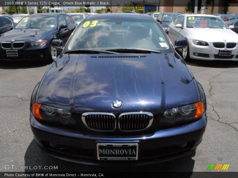Orient Blue Metallic / Black 2003 BMW 3 Series 325i Coupe