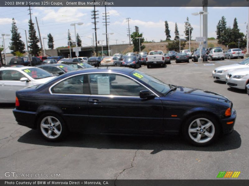 Orient Blue Metallic / Black 2003 BMW 3 Series 325i Coupe