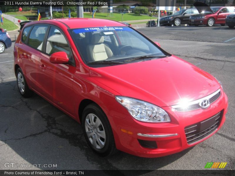 Chilipepper Red / Beige 2011 Hyundai Elantra Touring GLS