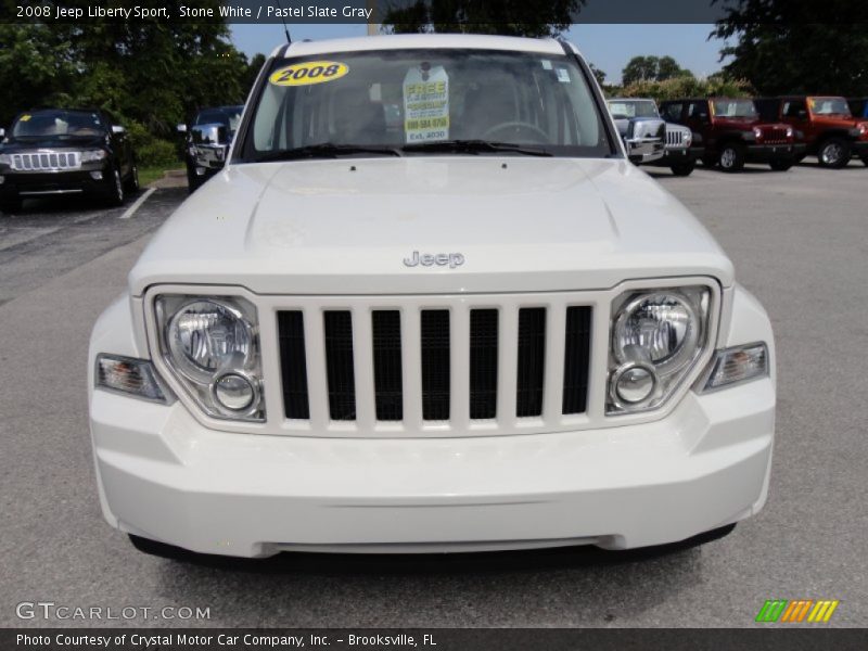 Stone White / Pastel Slate Gray 2008 Jeep Liberty Sport