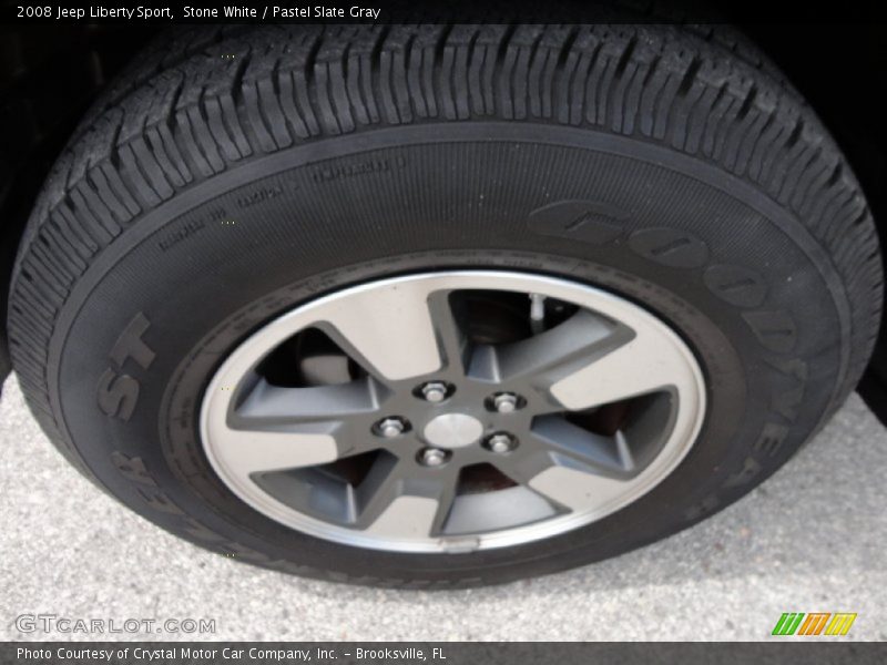 Stone White / Pastel Slate Gray 2008 Jeep Liberty Sport