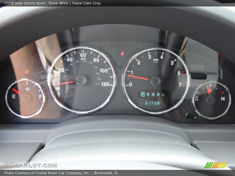Stone White / Pastel Slate Gray 2008 Jeep Liberty Sport