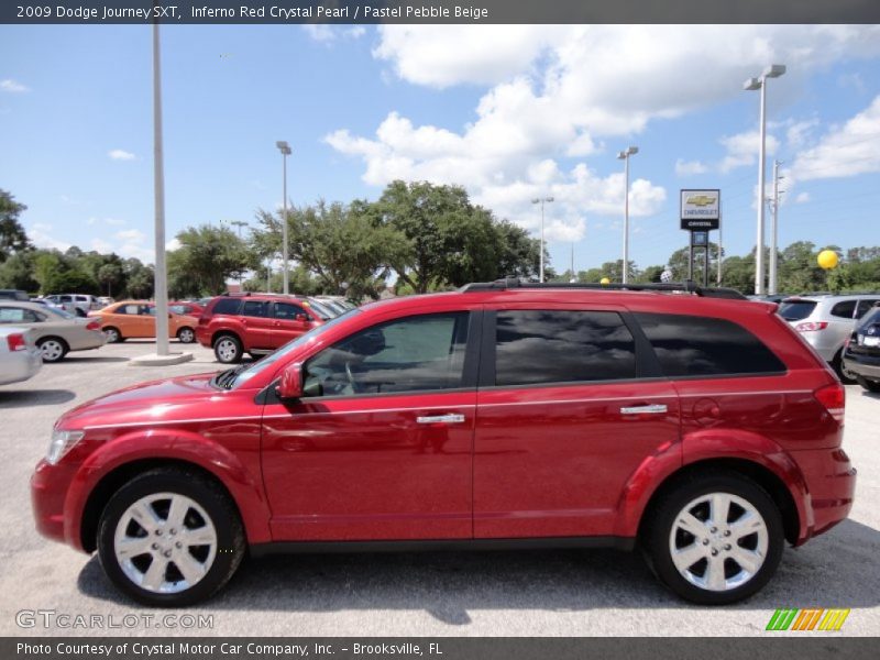 Inferno Red Crystal Pearl / Pastel Pebble Beige 2009 Dodge Journey SXT