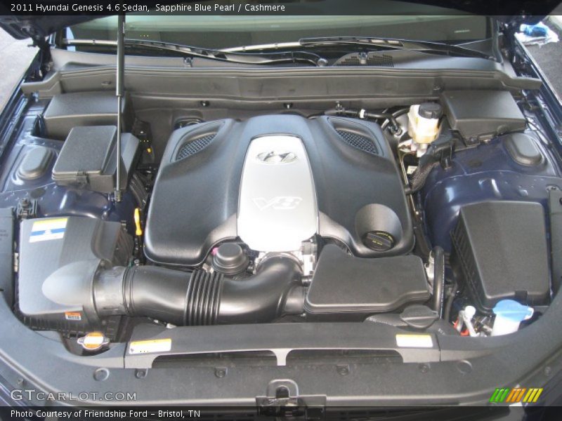  2011 Genesis 4.6 Sedan Engine - 4.6 Liter DOHC 32-Valve CVVT V8