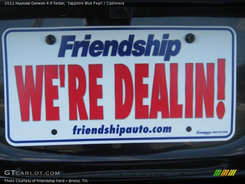 Sapphire Blue Pearl / Cashmere 2011 Hyundai Genesis 4.6 Sedan