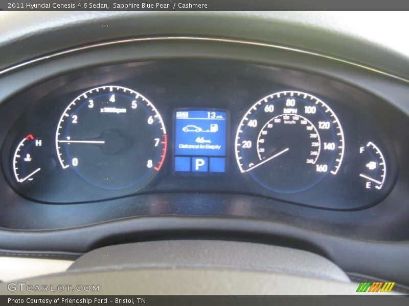  2011 Genesis 4.6 Sedan 4.6 Sedan Gauges