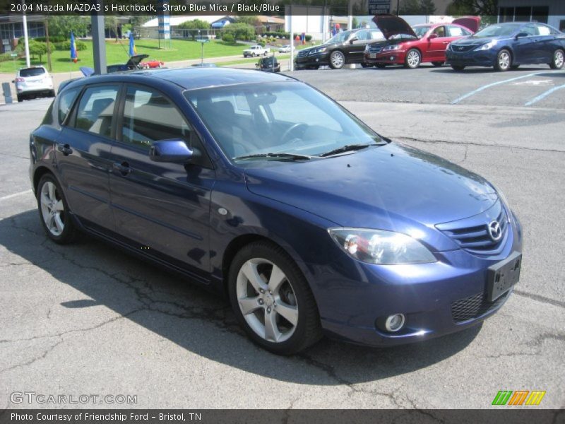 Strato Blue Mica / Black/Blue 2004 Mazda MAZDA3 s Hatchback